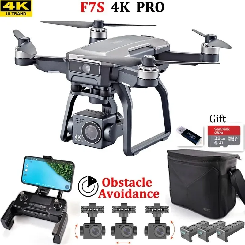 Drone Camera With Gimbal - SJRC F7s 4K PRO Drone 4K