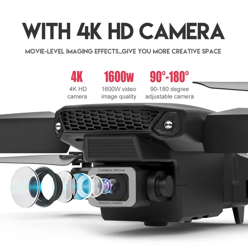 E88 ProIntelligent Folding Dro - đánh giá và giá Drone Camera Mount
