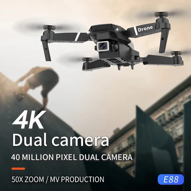 E88 ProIntelligent Folding Dro - đánh giá và giá Drone Camera Mount