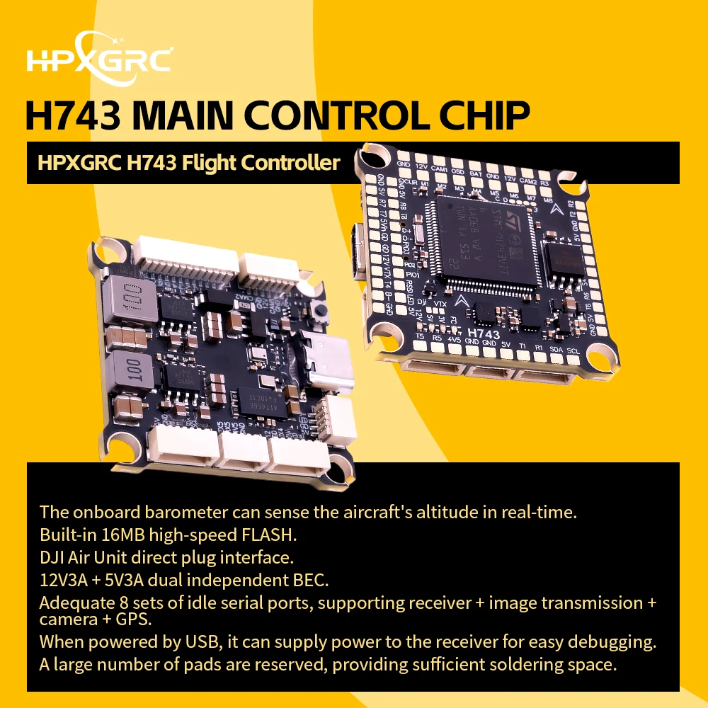 HPXGRC H743 Flight Controller  - đánh giá và giá Betaflight Fc F7
